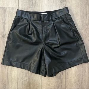 Abercrombie & Fitch vegan leather shorts. Black. Size medium.